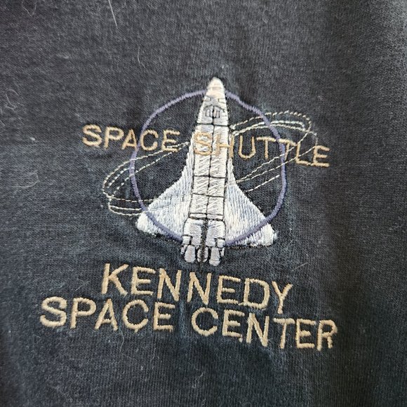 Anvil Kennedy Space Center Men's Polo Shirt Black - Size Large - Picture 2 of 3